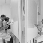 Archive image of James Howell working in Venice, CA studio 1994