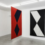 Felipe Mujica, Untitled (curtains 1&3), 2013, Fabric and thread, dimensions variable, installation view, Galerie Nordenhake Stockholm, photo credit Jean-Baptiste Beranger